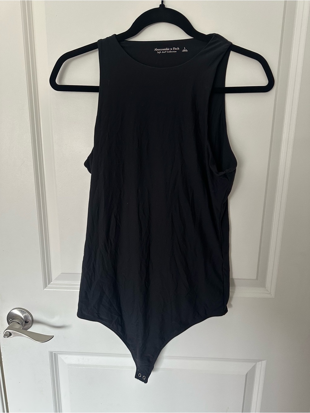 Abercrombie & Fitch Solid Black Sleeveless Bodysuit